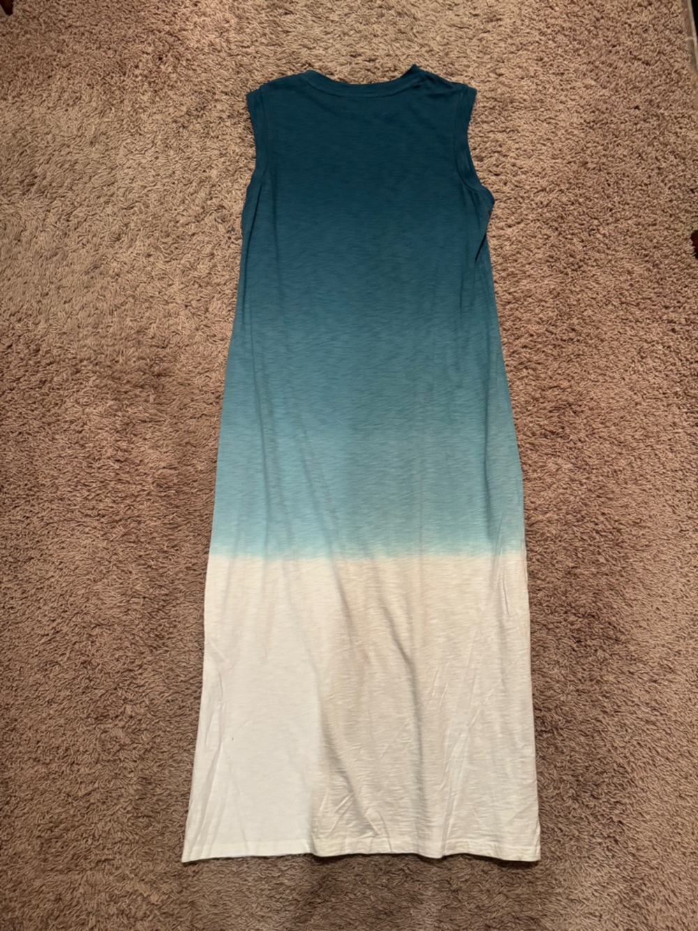 NWT Universal Thread Sz Medium Blue to White Ombre Sleeveless Maxi Dress - Picture 5 of 6